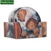 Pedoleco Coasters Set of 6 with Storage Case for Crafts,