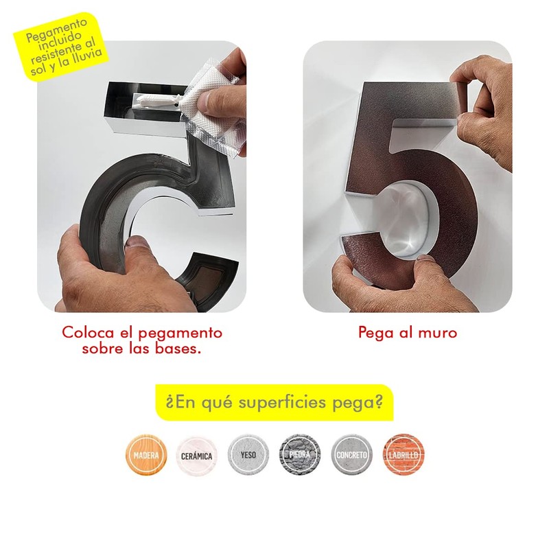Números para CASA 3D- Inoxidables- Grandes- 30 cm de altura-