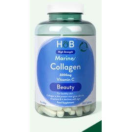 Holland & Barrett Marine Collagen with Vitamin C 3000mg 180 Tablets