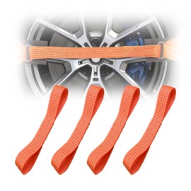 LNGJIN Set of 4 car transport straps, lashing straps, car transport cross belt, cross straps for car transport, lashing strap, multifunctional, multifunctional strapping, tight knitting, guaranteed