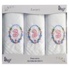 2COZEE Womens/Ladies Embroidered Initials Taschent 3-Pack? CHER with White EM