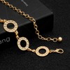 LIMHOO Metal Waist Chain for Women Rhinestone Chain Belt Crystal