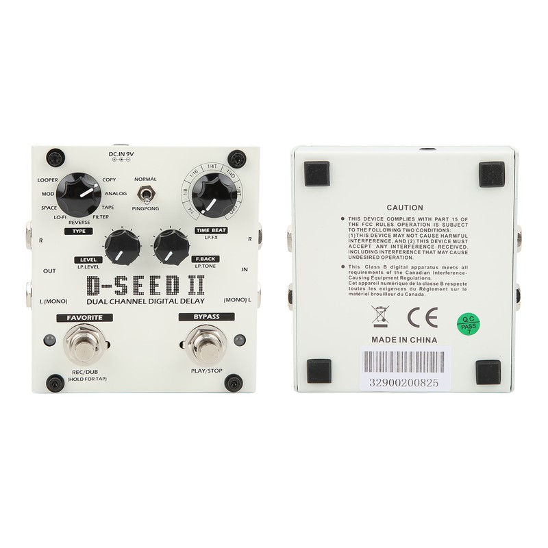 Multi Pedal Effect 2 Channel Digital Delay Stereo Looper 8