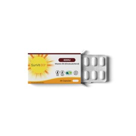 SunVit-D3 Vitamin D 800IU Capsules - Vitamin D3 Cholecalciferol Capsules Support the Maintenance of Bone, Teeth, Muscle & Immune System | Made in UK & GMP Approved - D3 Vitamins 28 Convenient Capsules