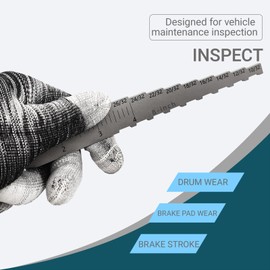 The 8" Brake Pad Measuring Tool,Brake Drum Wear Detection Gauge with Brake Stroke Measurement