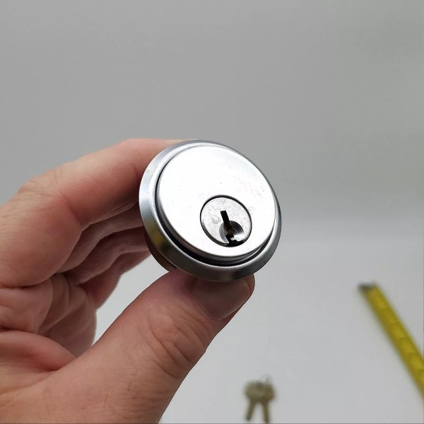 Falcon Rim Cylinder Lock 4-1/2" Length Satin Chrome No 951