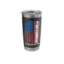 Pyrotechnician American Flag Pyromanic Explosion Bang Stainless Steel Insulated Tumbler