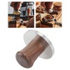 Wood Handle Coffee Tamper Stainless Steel Press Detachable Flat Base