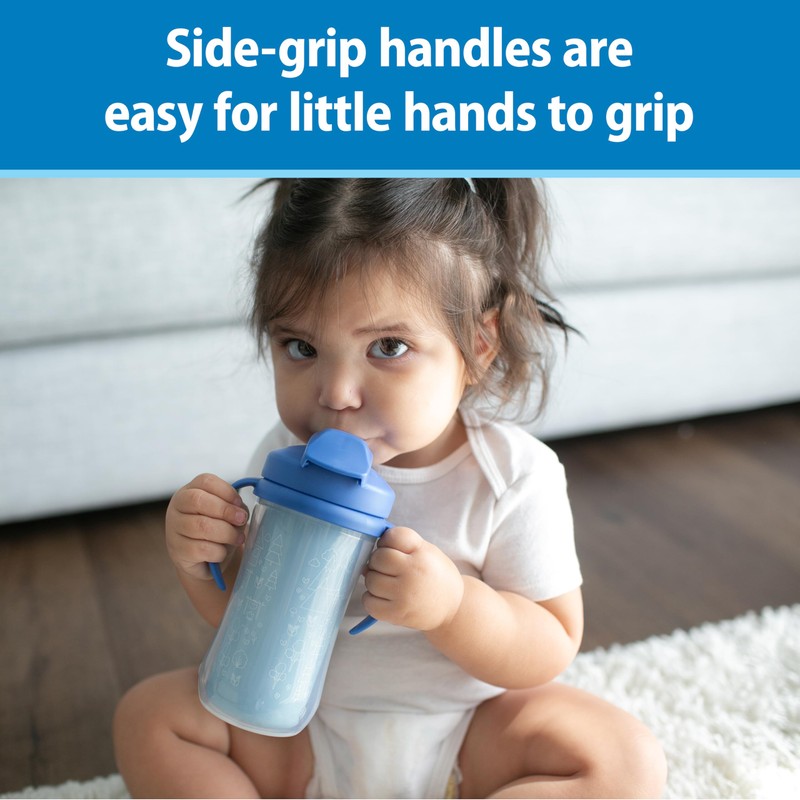 Dr. Brown's Milestones Insulated Sippy Cup with Straw and Handles,