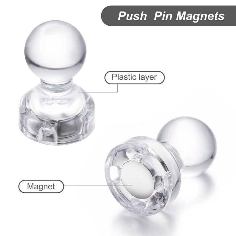 66PCS Magnetic Push Pin Magnet, Push Pin Magnet, Fridge Magnet
