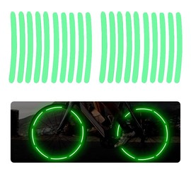 BDEPSTR Pack of 20 Neon Reflector Stickers, High-Quality Stickers Made of Quality Reflective Film, Motorcycle Rim Sticker, Complete Set, Motorcycle Accessories - Racing Design