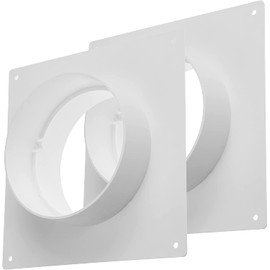 Vent Systems 125 mm / 5" Inch - Pack of 2 - Air Vent Duct Connector Flange - Plastic Ventilation Pipe - Ducting Connector for Round Flexible or Straight Pipes, Cooling Heating Ventilation System HVAC