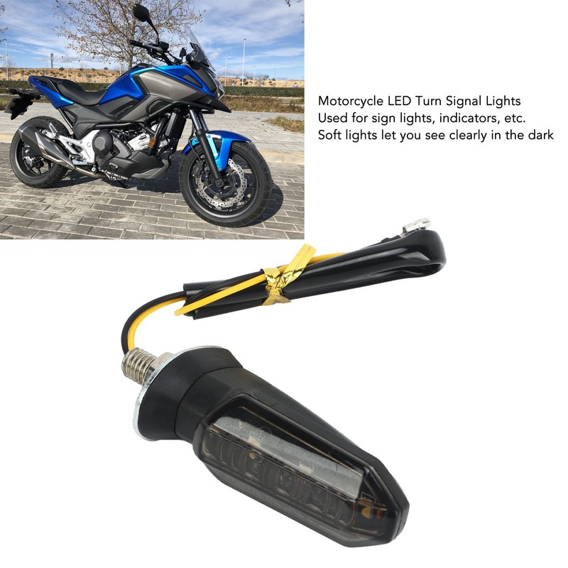 4Pcs Motorcycle LED Turn Signal Lights Mini Front Rear Indicator