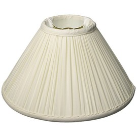 Royal Designs Coolie Empire Gather Pleat Basic Lamp Shade, White, 5 x 13 x 8