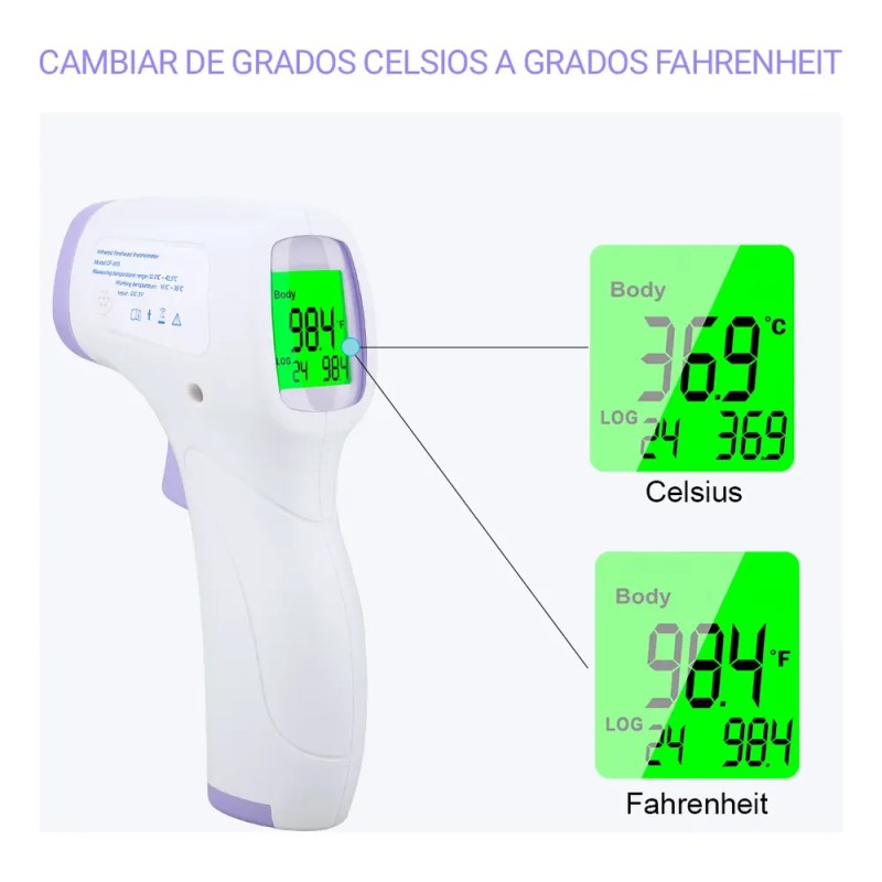 Termometro Frente Infrarrojo Digital Cf-818 Para Infantil
