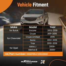 maXpeedingrods Turbo Oil Return Pipe & Turbo Oil Feed Pipe for Chevy Cruze 2011-2016, Trax 2013-2019, Sonic 2012-2019, for Buick Encore 2013-2019 1.4L Replace# 55587854