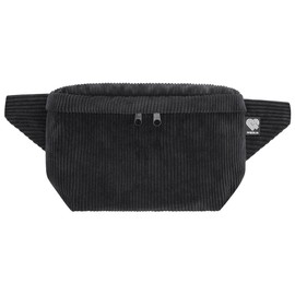 PP-Berlin Bauchtasche, Cord Schwarz, Eckig, Vegan, Handmade in Berlin für Damen, Herren, Unisex. Hipbag, Crossbody Bag, Schultertasche, Hüfttasche