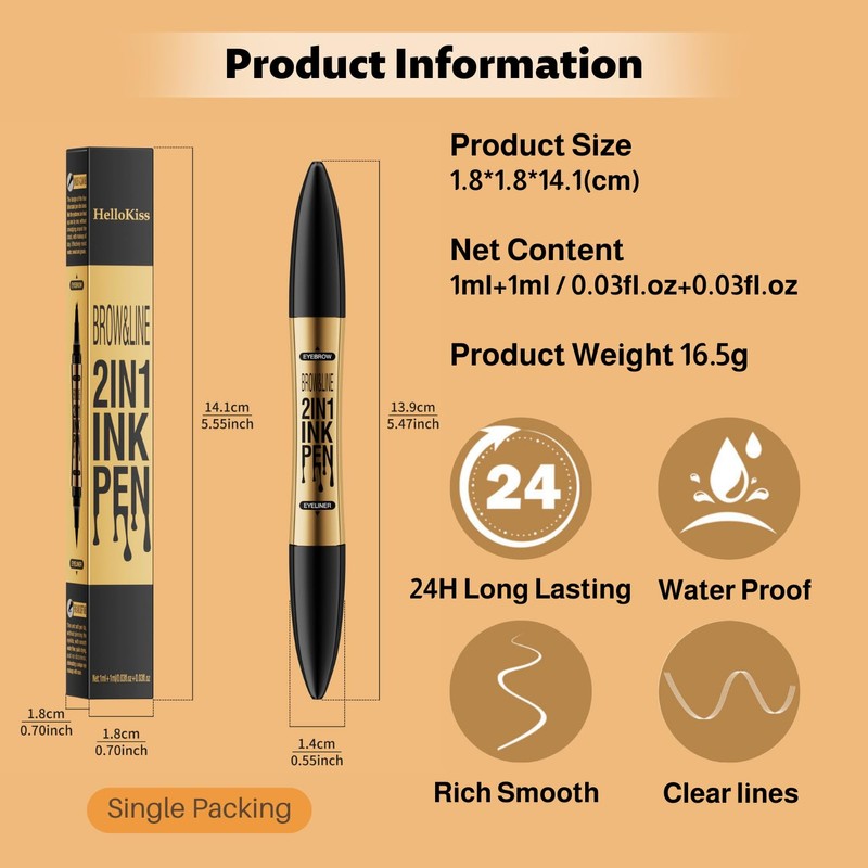 2024 New Double Ended Magic Eyebrow Pen, Microblading Eyebrow Pen