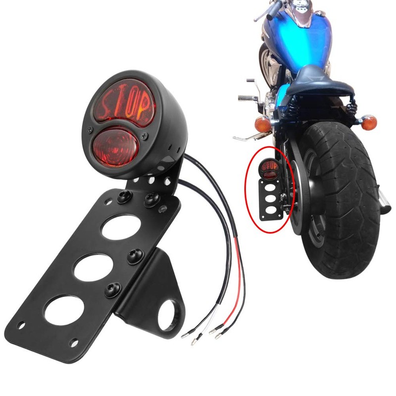 Amazicha Motorcycle LED Tail Light Brake Rear light 1" side