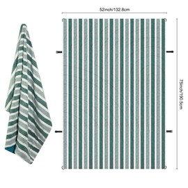 hotkoko Beach Blanket Waterproof Foldable Fleece Stadium Blanket for Outdoor Sports, Camping, Concerts, Car, Pet, Picnics Sand Free Compact Towels Quick Dry Absorbent for Swimming Pool