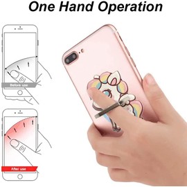 4Pcs Cute Phone Ring Holder Stand, Bear Panda Animal 360 Rotation Finger Ring Grip Mount Kickstand for Smartphones and Tablets (Bear)