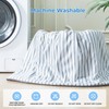 bedsmile Striped Cooling Comforter Queen Size, Q-Max 0.45 Reversible Cooling