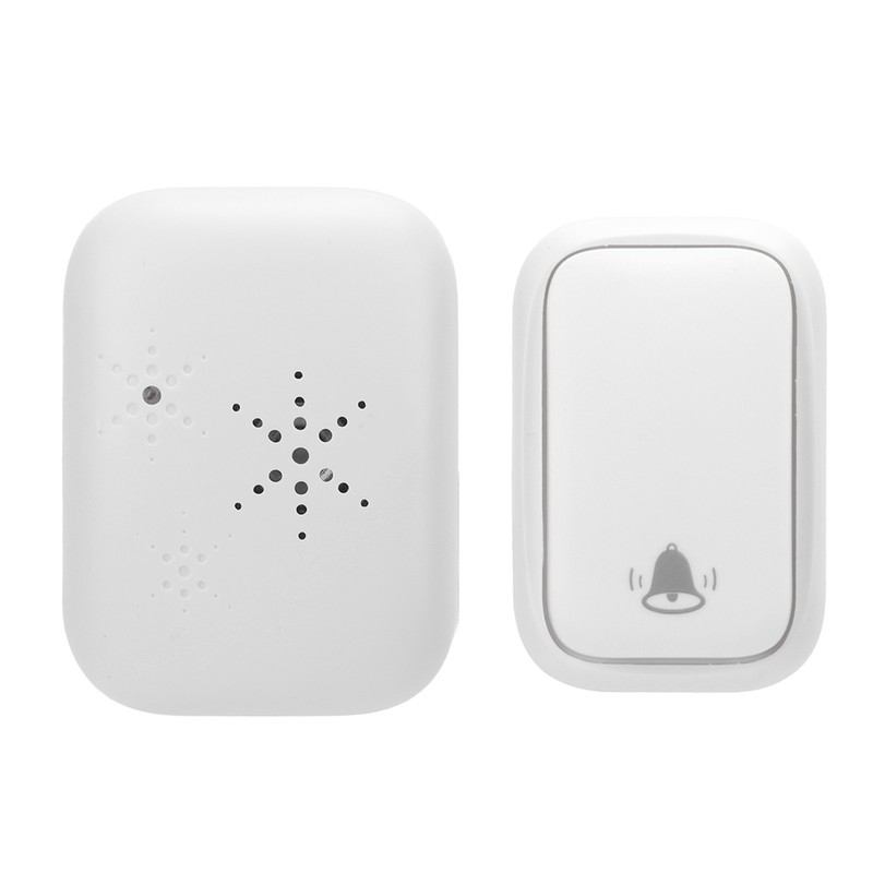 Self Generated Wireless Doorbell Set 38 Ringtones 4 Level Adjustable