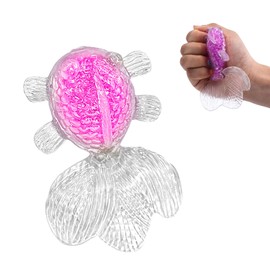 【夏祭り 限定】 スクイーズ玩具 金魚の形 ストレス解消グッズ スクイーズおもちゃ 解压玩具 柔らか素材 YAJOJO 手触り良い 無害 耐久性 持ち運び便利 子供 大人向け ギフト プレゼント用(パープル)