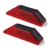 2pcs Solar Strobe Warning Light Waterproof Light Control High Bright