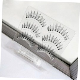 Beavorty 2sets Individual False Eyelashes Natural Look with Easy Removal Glue for Eyes 3pair*2