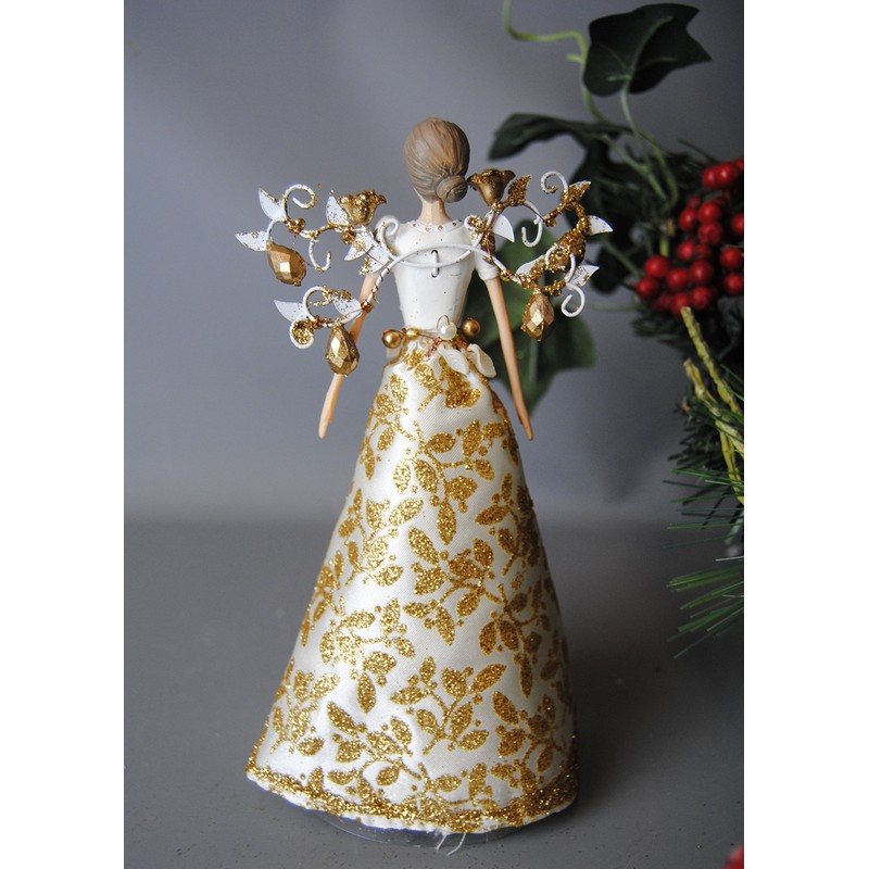 Four Seasons- Gold Leaf Angel - Christmas Tree Topper Fairy