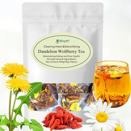 15Bags Dandelion Wolfberry Tea, Natural Kidneys & Liver Health Goji Berry Chrysanthemum Cassia Seed Tea, Seven Natural Herbal Ingredients, For Kidney & Liver Health(15bags, 150g)