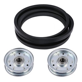 Promrmr 167133 Finish Mower Belt with 164090 2Pcs Idler Pulley Compatible with King Kutter RFM 60" Cut Finish Mower