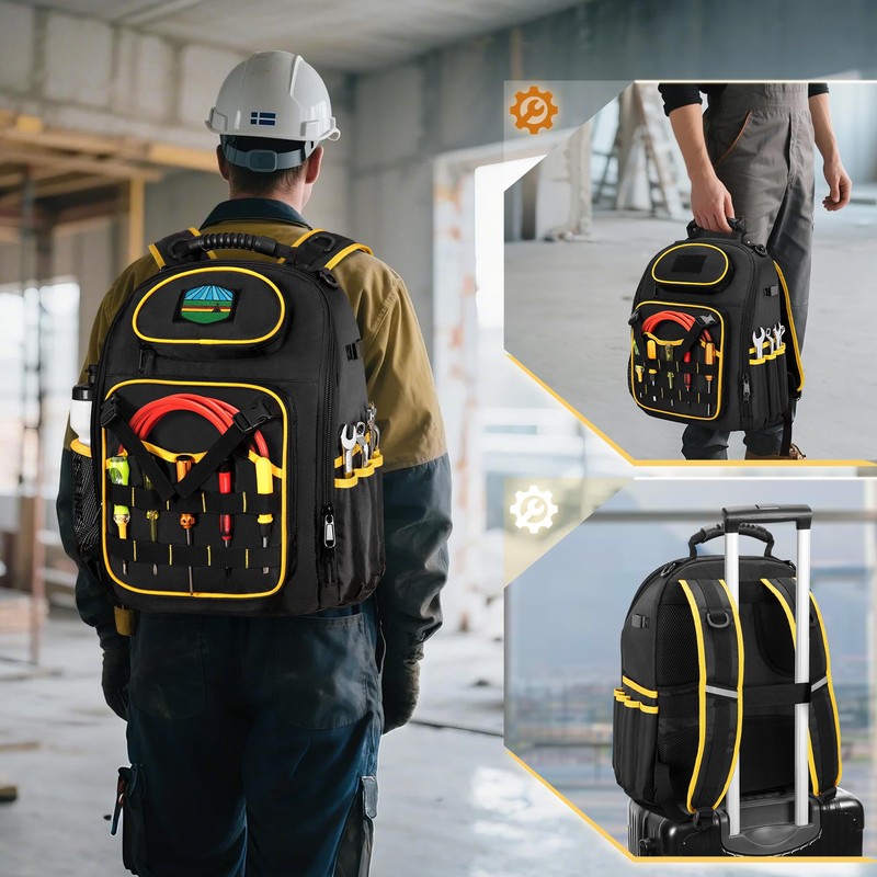 Marscamd Tool Backpack with a Tool Pouch, Heavy Duty Tool