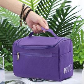 Kytaste Travel Hanging Cosmetics Bag, Makeup and Toiletries Organizer Pouch (Purple)