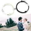 OIDEA Couple Bracelet Stainless Steel Curb Chain Bracelet with Engraving,