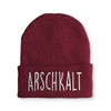 tshirtladen Arschkalt Statement Winter Hat Funny Saying for the Slopes