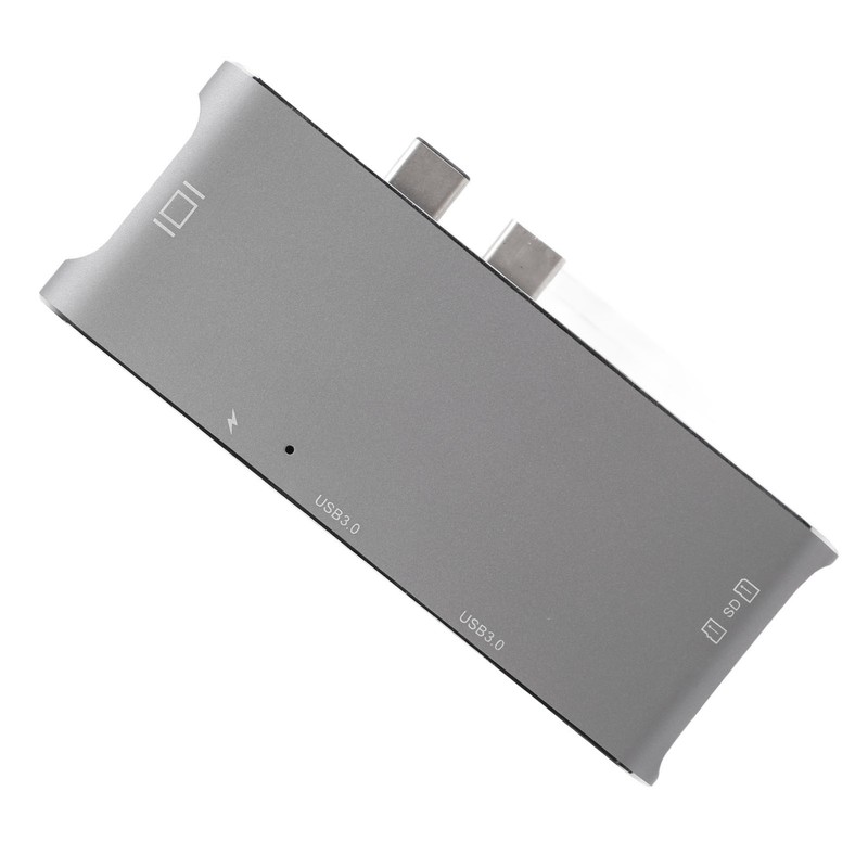 6 in 2 USB C Hub Aluminum Alloy Plug and