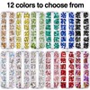 120 pcs Multi Shapes 3D Glass art rhinestones nail gems，Mix