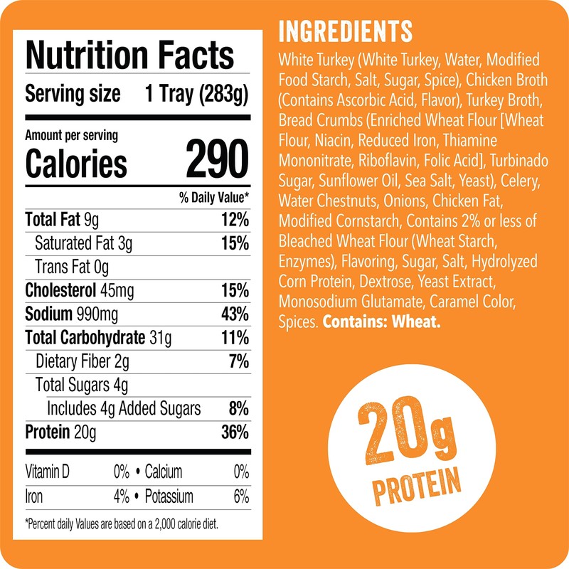 HORMEL COMPLEATS Turkey & Dressing Microwave Tray, 10 oz. (6