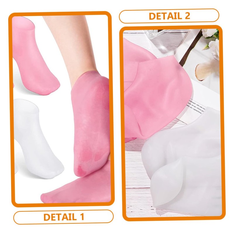 TOVINANNA 2Pairs Moisturizing Socks for Women Protective Slip Gel Socks
