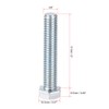 sourcing map Hex Head Screw Bolts Carbon Steel 3/8"-16x2" Fastener
