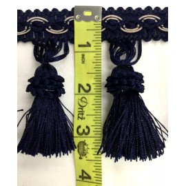 Unbranded Tassel Fringe Trim 3.5" for Drapery Curtains Upholstery Pillows/ Indigo Blue