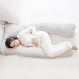 Regalo Premium Ultra Soft Pregnancy Postpartum Pillows for Sleeping, Feeding, U Shaped Full Body Maternity Pillow with Removable Cover, Back, HIPS, Belly Support - Grey