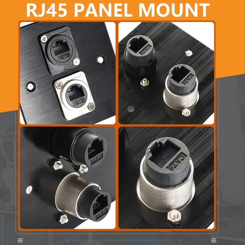 PENGLIN 2pcs D-Type RJ45 CAT6 Coupler, CAT6 RJ45 Panel Socket,