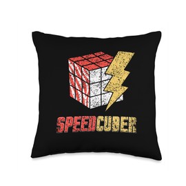 Speedcuber Speedcubing Cube Speed Cubing Throw Pillow