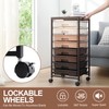 SYKIARIOL Rolling Storage Cart with Drawers,Utility Cart with 8 Drawers