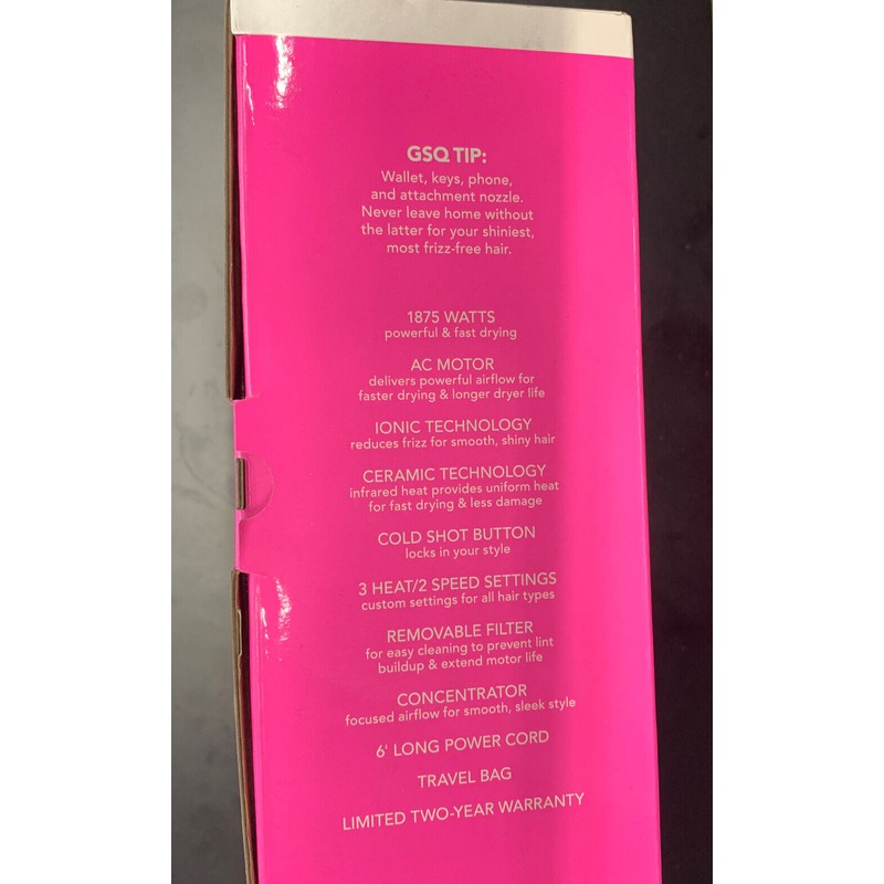 GSQ By Glamsquad Titanium TRAVEL Dryer BE A PERFORMANCE ARTIST