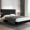 Allewie Full Size Upholstered Platform Bed Frame with Adjustable Headboard,