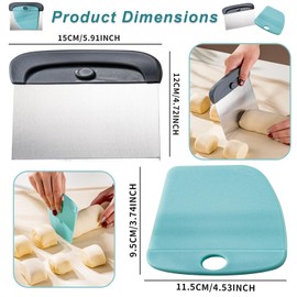 2 in 1 Dough Scraper and Bench Cutter for Kitchen Baking